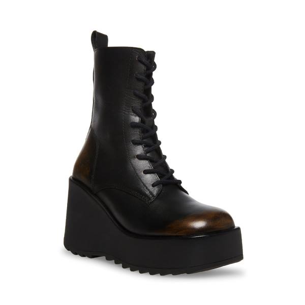 Botki Damskie Steve Madden Promise Distressed Czarne | SM-862XE