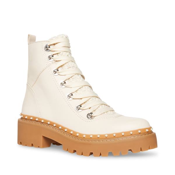 Botki Damskie Steve Madden Rainier Bone Beżowe Kolorowe | SM-470KH