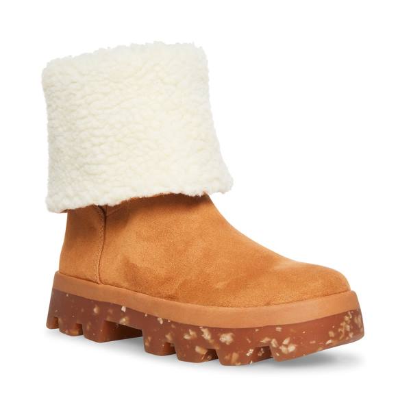 Botki Damskie Steve Madden Restt Tan Ciemny Brązowe | SM-625TF