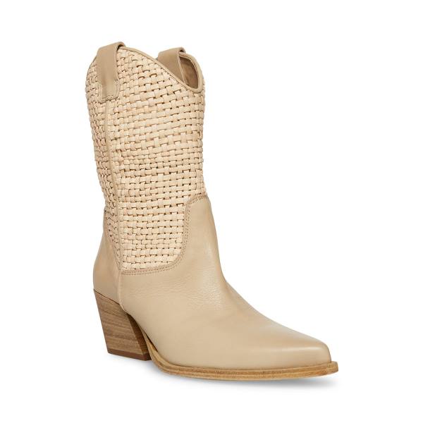 Botki Damskie Steve Madden Saddle Sand Skórzane Brązowe | SM-926QI