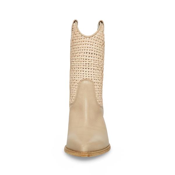 Botki Damskie Steve Madden Saddle Sand Skórzane Brązowe | SM-926QI