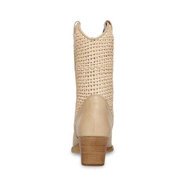 Botki Damskie Steve Madden Saddle Sand Skórzane Brązowe | SM-926QI