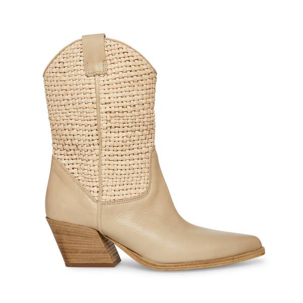 Botki Damskie Steve Madden Saddle Sand Skórzane Brązowe | SM-926QI