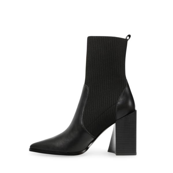 Botki Damskie Steve Madden Tackle Skórzane Czarne | SM-789EO