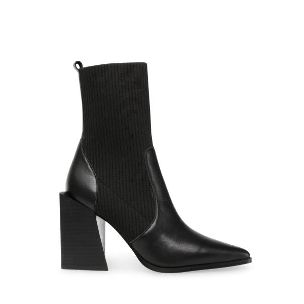 Botki Damskie Steve Madden Tackle Skórzane Czarne | SM-789EO