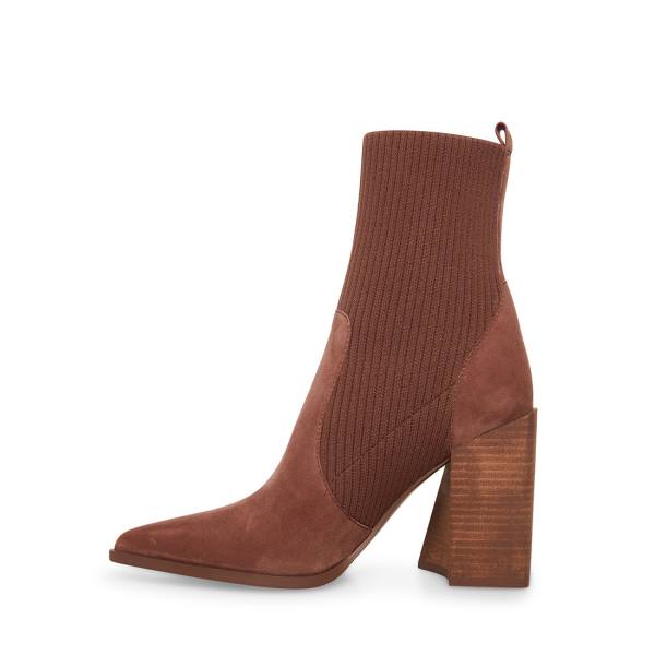 Botki Damskie Steve Madden Tackle Taupe Zamszowe Szare Brązowe | SM-695RB