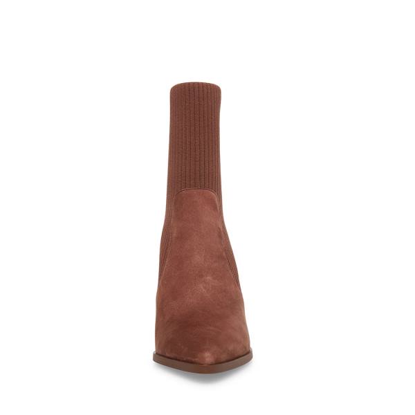 Botki Damskie Steve Madden Tackle Taupe Zamszowe Szare Brązowe | SM-695RB