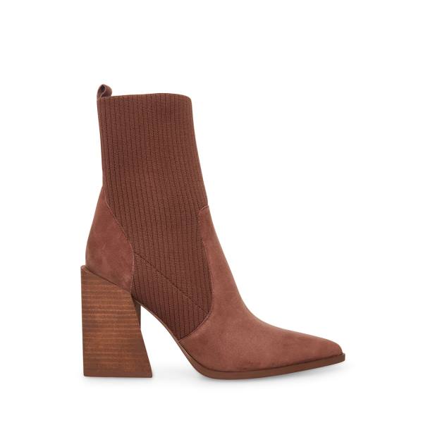 Botki Damskie Steve Madden Tackle Taupe Zamszowe Szare Brązowe | SM-695RB