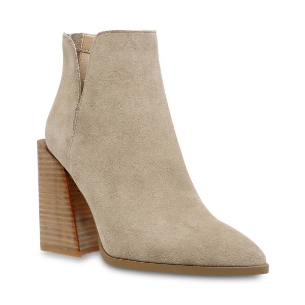 Botki Damskie Steve Madden Taylen Tan Zamszowe Brązowe | SM-063CV