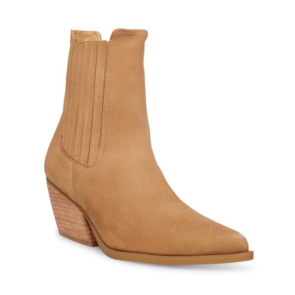 Botki Damskie Steve Madden Terezza Tan Nubuck Brązowe | SM-615UV
