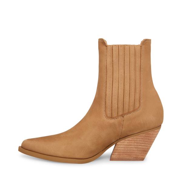 Botki Damskie Steve Madden Terezza Tan Nubuck Brązowe | SM-615UV