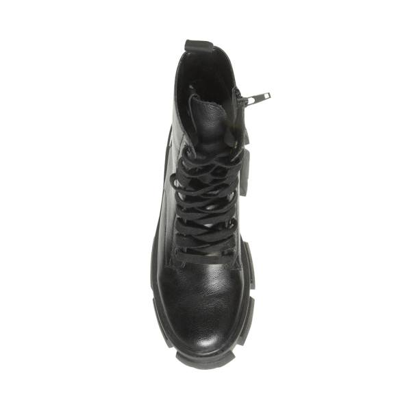Botki Damskie Steve Madden Thora Skórzane Czarne | SM-028BJ