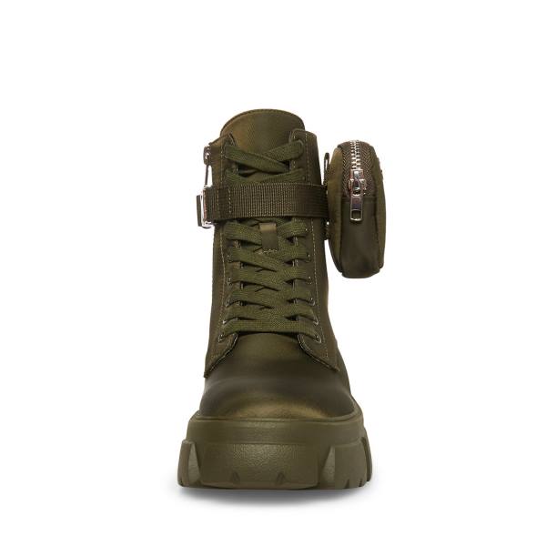 Botki Damskie Steve Madden Thora-p Oliwkowe | SM-638GZ
