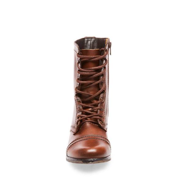 Botki Damskie Steve Madden Troopa Skórzane Brązowe | SM-936PV