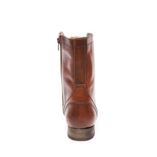 Botki Damskie Steve Madden Troopa Skórzane Brązowe | SM-936PV