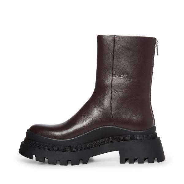 Botki Damskie Steve Madden Turf Skórzane Brązowe | SM-198CT
