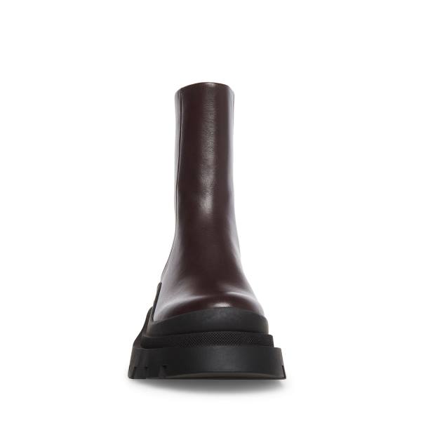 Botki Damskie Steve Madden Turf Skórzane Brązowe | SM-198CT