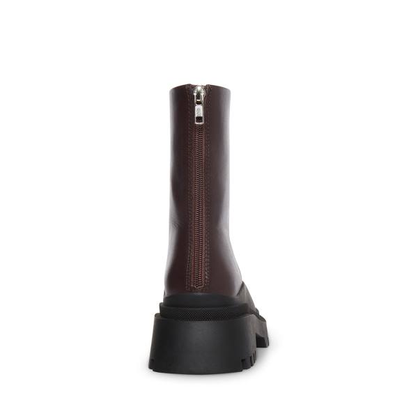 Botki Damskie Steve Madden Turf Skórzane Brązowe | SM-198CT