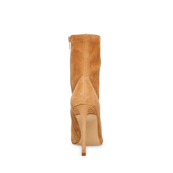 Botki Damskie Steve Madden Valency Camel Zamszowe Brązowe | SM-526YS
