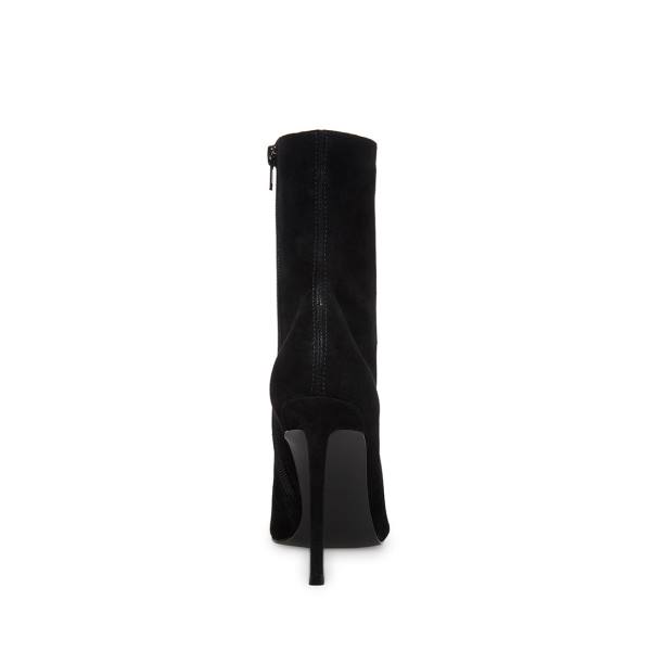 Botki Damskie Steve Madden Valency Zamszowe Czarne | SM-219IH