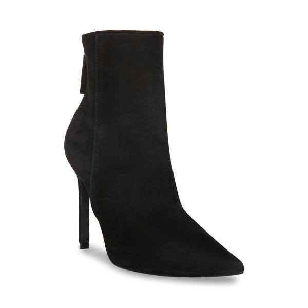 Botki Damskie Steve Madden Vangle Nubuck Czarne | SM-784LA