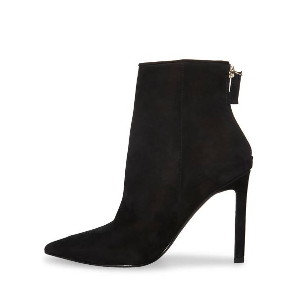 Botki Damskie Steve Madden Vangle Nubuck Czarne | SM-784LA