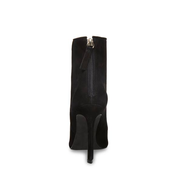 Botki Damskie Steve Madden Vangle Nubuck Czarne | SM-784LA