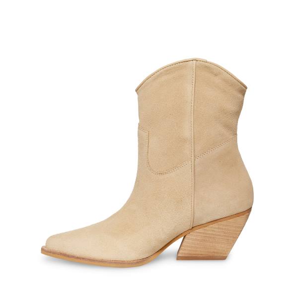 Botki Damskie Steve Madden Wolfer Tan Zamszowe Brązowe | SM-705HW