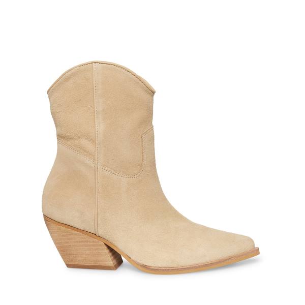 Botki Damskie Steve Madden Wolfer Tan Zamszowe Brązowe | SM-705HW