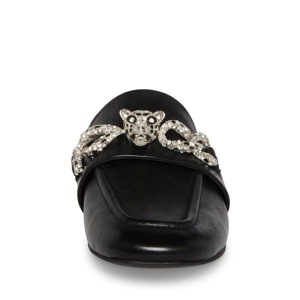 Buty Płaskie Damskie Steve Madden Aces Skórzane Czarne | SM-256VW