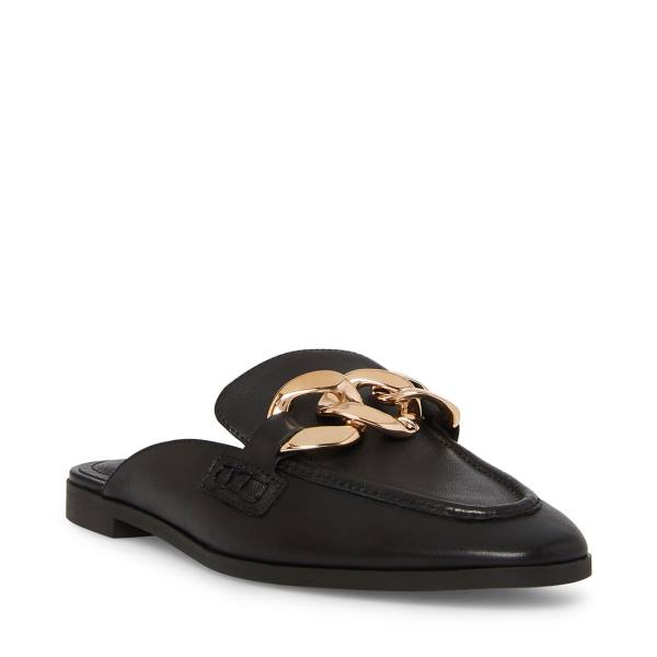 Buty Płaskie Damskie Steve Madden Cally Skórzane Czarne | SM-640TQ
