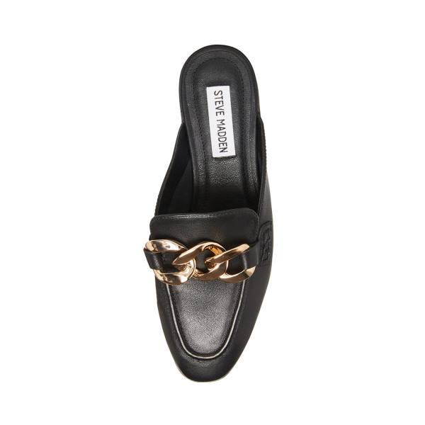 Buty Płaskie Damskie Steve Madden Cally Skórzane Czarne | SM-640TQ
