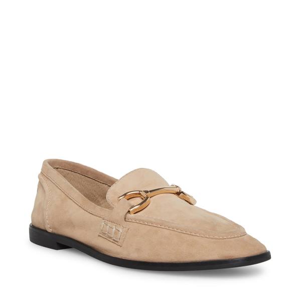Buty Płaskie Damskie Steve Madden Carrine Tan Zamszowe Brązowe | SM-126SV