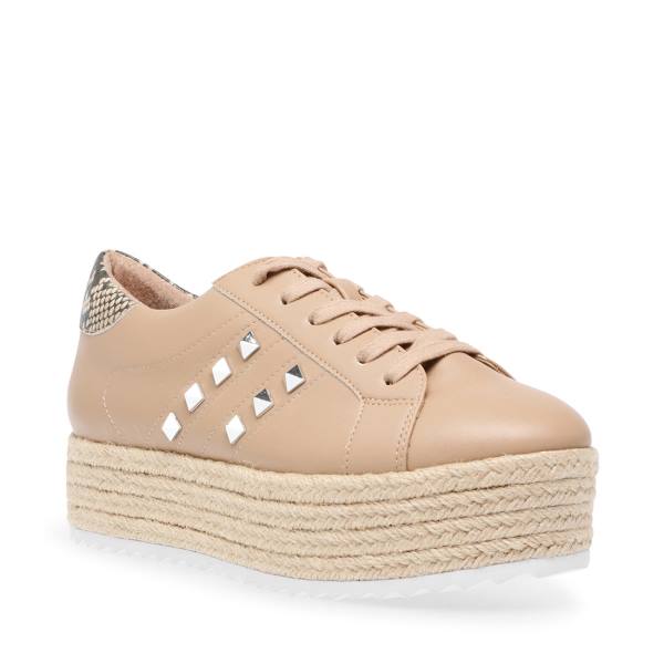 Buty Płaskie Damskie Steve Madden Elodie Tan Brązowe Kolorowe | SM-681KE