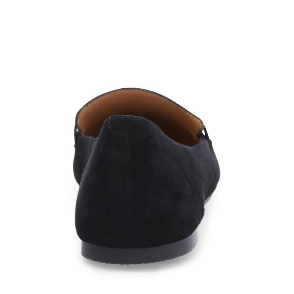 Buty Płaskie Damskie Steve Madden Farrell Zamszowe Czarne | SM-820QR