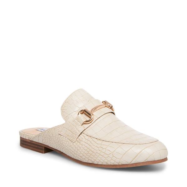 Buty Płaskie Damskie Steve Madden Kandi Taupe Crocodile Szare Brązowe | SM-109FL