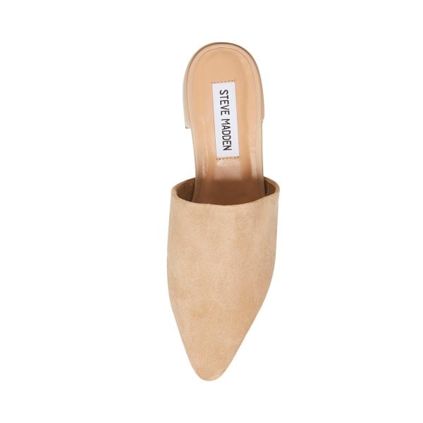 Buty Płaskie Damskie Steve Madden Lyra Camel Zamszowe Brązowe | SM-586EW