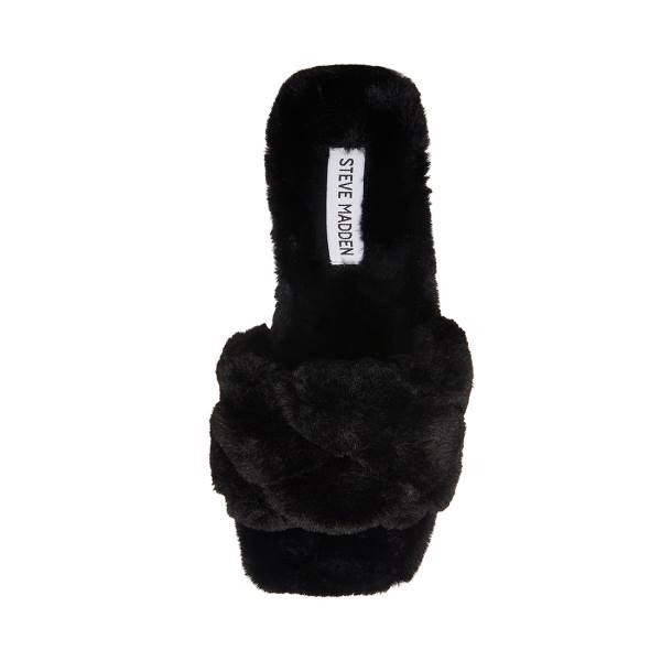 Kapcie Damskie Steve Madden Dreams Czarne | SM-347WS