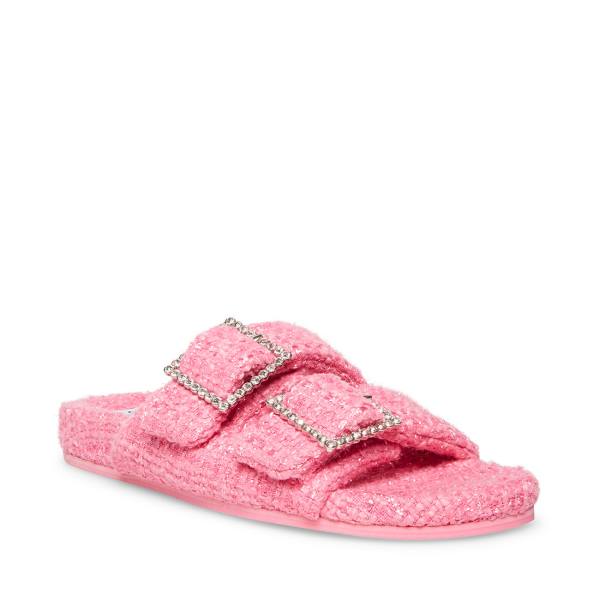 Kapcie Damskie Steve Madden Sandstorm Różowe Kolorowe | SM-123BJ