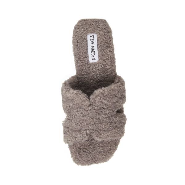 Kapcie Damskie Steve Madden Seek Szare | SM-612XE