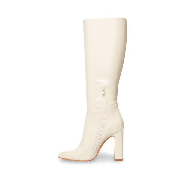 Kozaki Damskie Steve Madden Ambrose Bone Lakierowana Beżowe | SM-102RQ