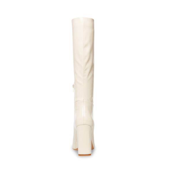 Kozaki Damskie Steve Madden Ambrose Bone Lakierowana Beżowe | SM-102RQ