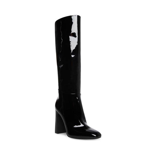Kozaki Damskie Steve Madden Ambrose Lakierowana Czarne | SM-910HT