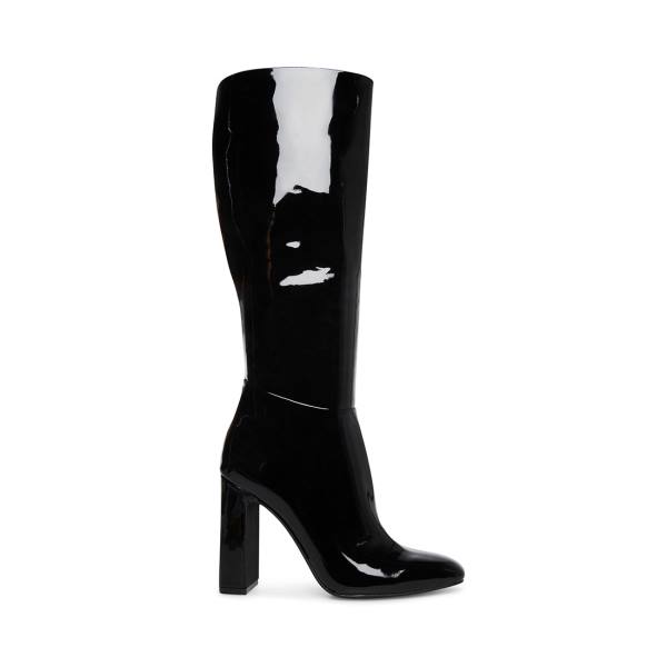 Kozaki Damskie Steve Madden Ambrose Lakierowana Czarne | SM-910HT