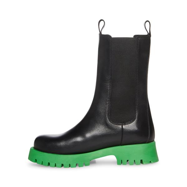 Kozaki Damskie Steve Madden Char Czarne Zielone | SM-451DB