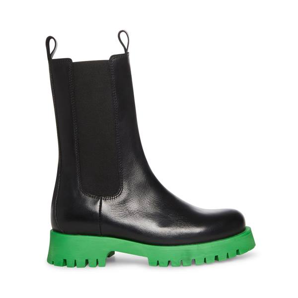 Kozaki Damskie Steve Madden Char Czarne Zielone | SM-451DB