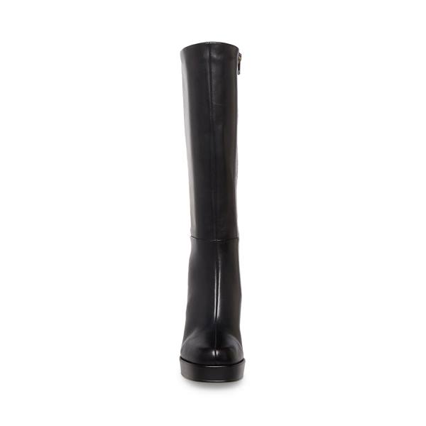 Kozaki Damskie Steve Madden Elise Skórzane Czarne | SM-642LK
