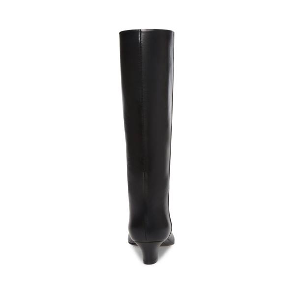 Kozaki Damskie Steve Madden Empire Skórzane Czarne | SM-129UQ