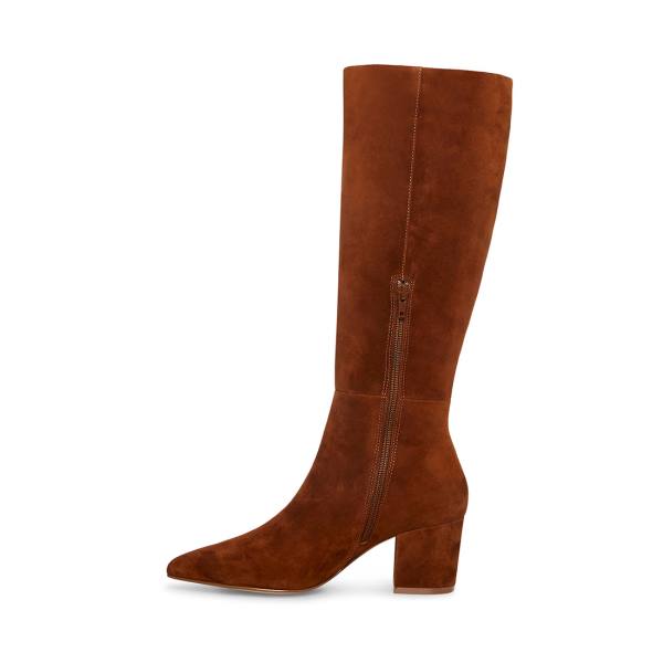 Kozaki Damskie Steve Madden Forrest Zamszowe Brązowe | SM-905GH