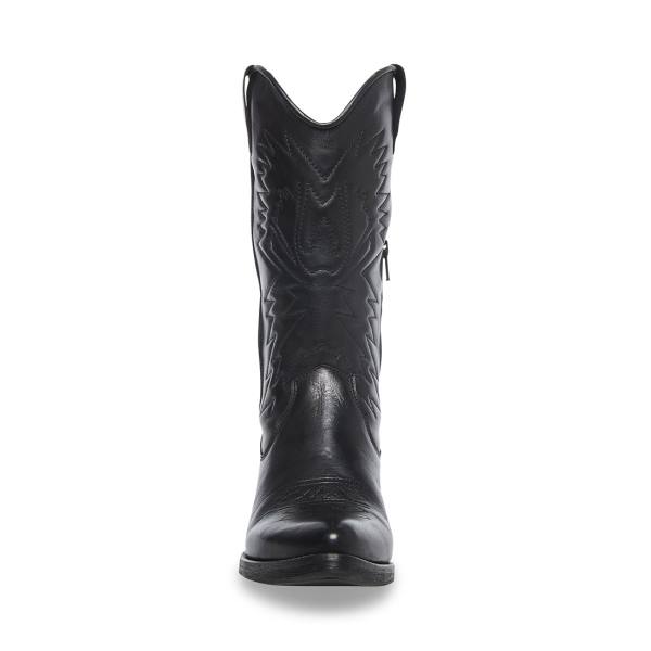 Kozaki Damskie Steve Madden Hayward Skórzane Czarne | SM-157ZE